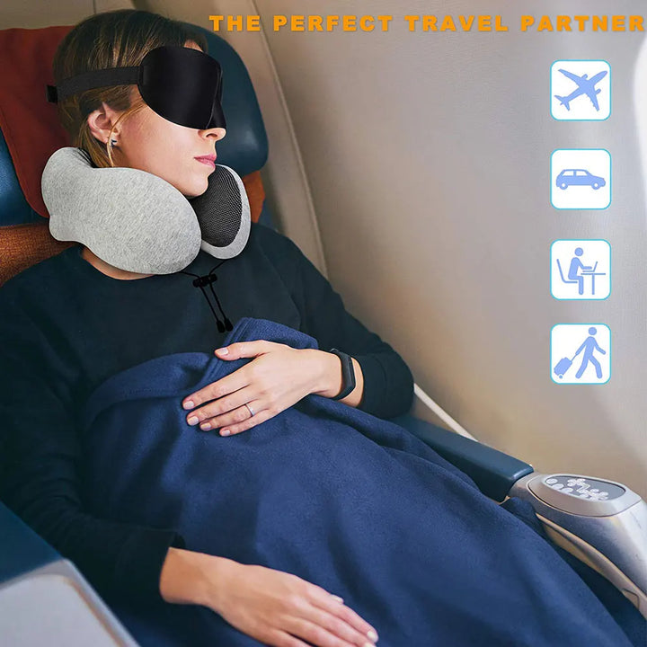 U-formet Memory Foam Nakke Pude til Rejse