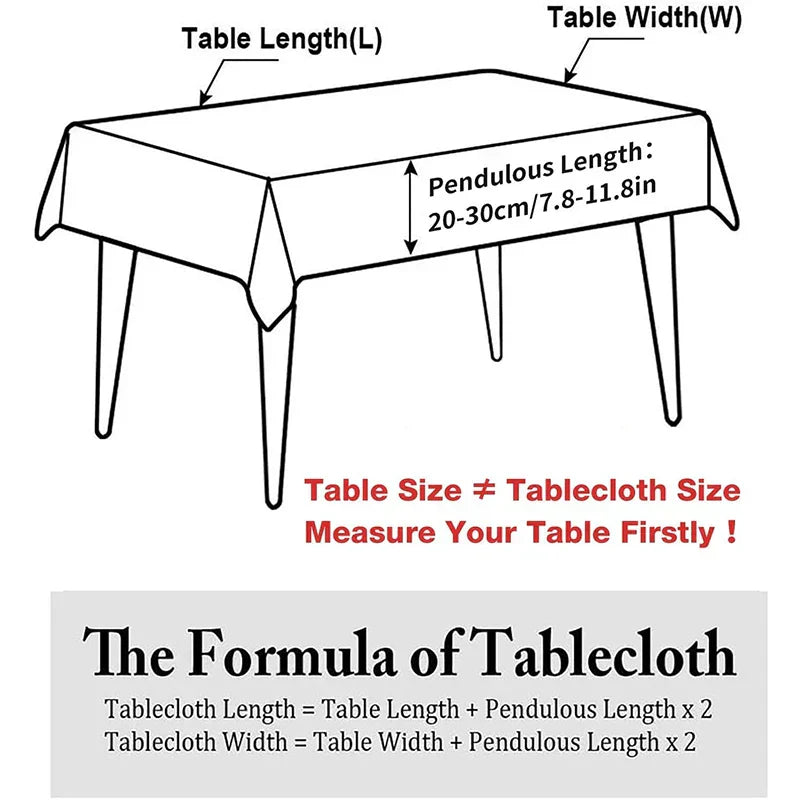 Rektangulær Borddug i Bomuld-Linned med Frynser