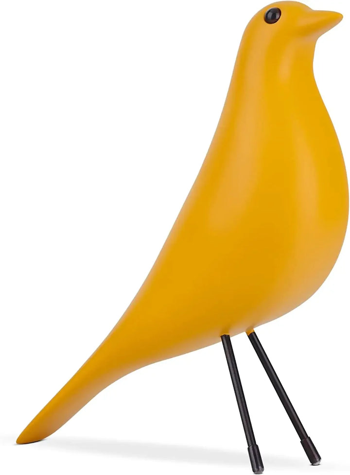 Elegant Harpiks Fugl Skulptur i Hvid Finish