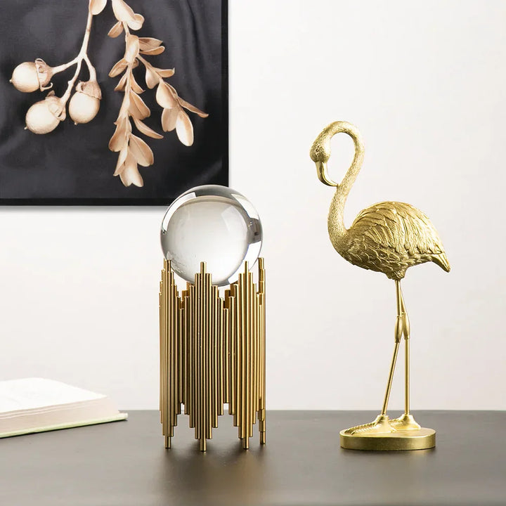 Moderne Flamingo Skulptur i Miljøvenlig Resin
