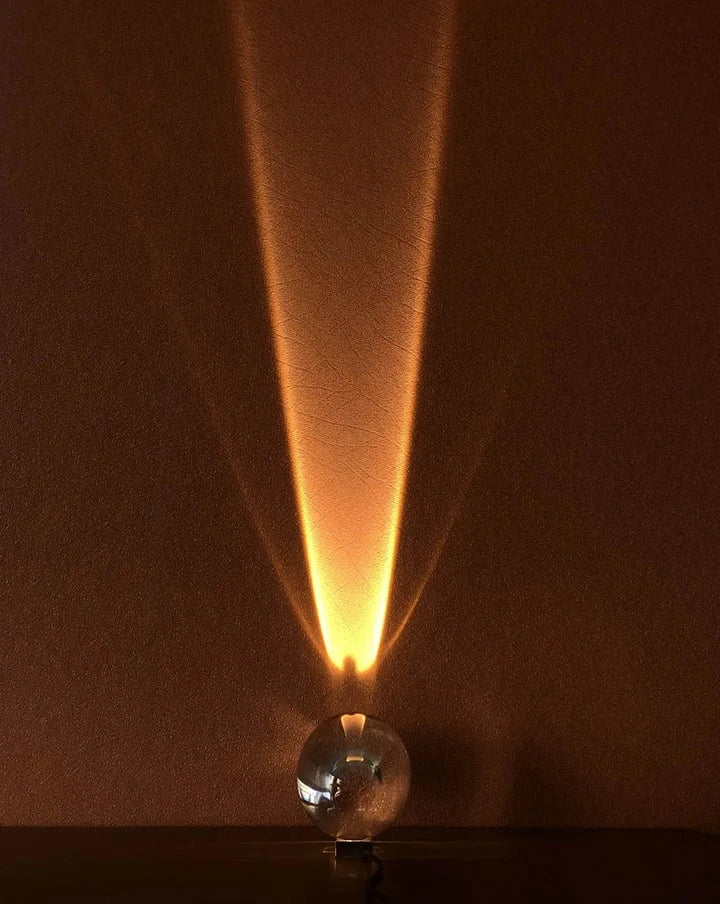 Krystal Bordlampe med Øje af Himlen Motiv