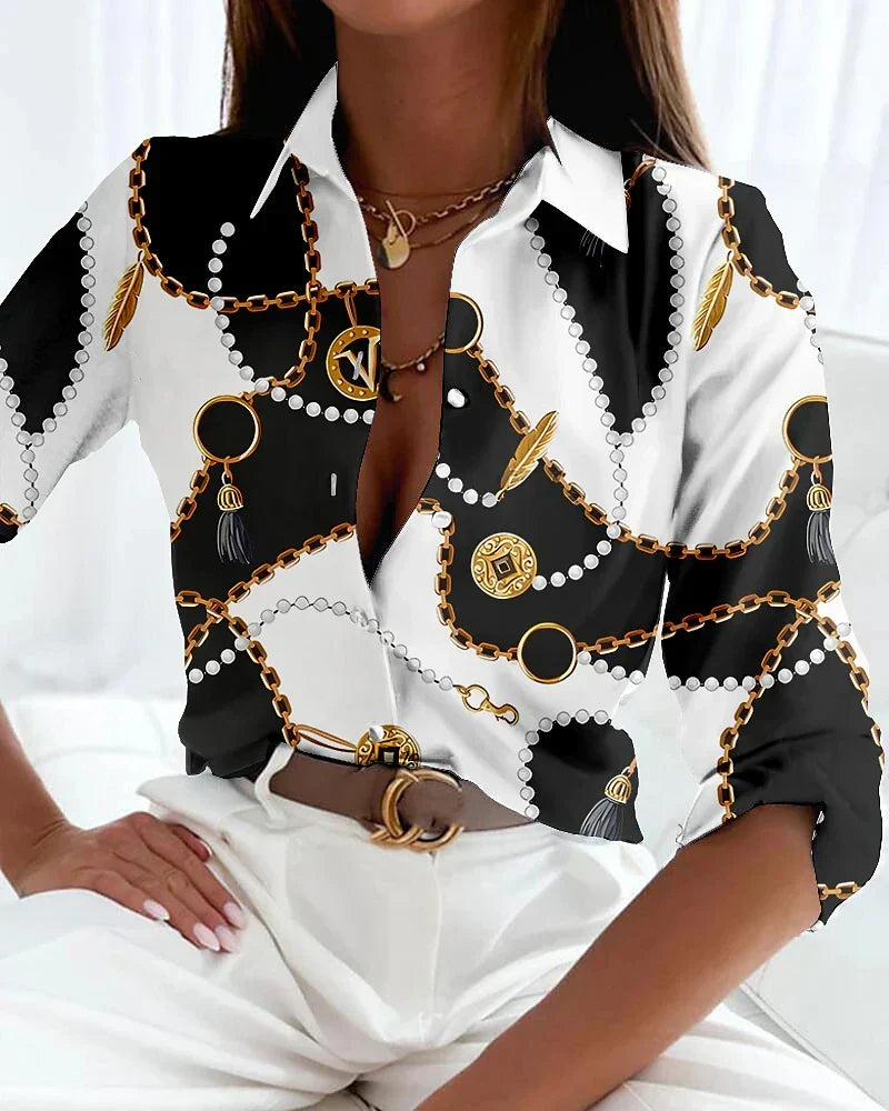 Viola™ | Trendy Trykt Bluse