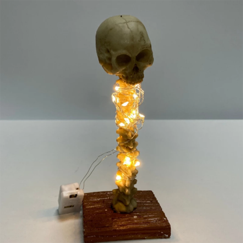 Skeletkranium Bordlampe med Skyggeprojektion