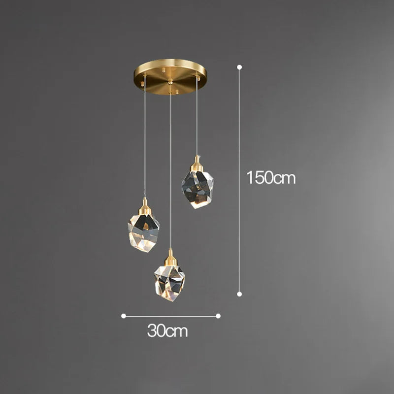 Elegant Krystal Pendel Lys med LED Pærer