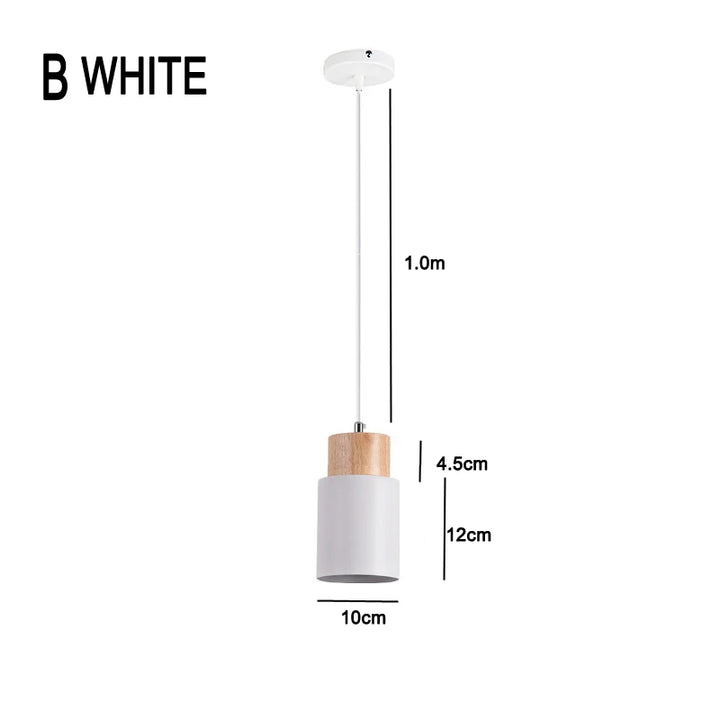 Moderne LED Pendellampe i Metal og Træ