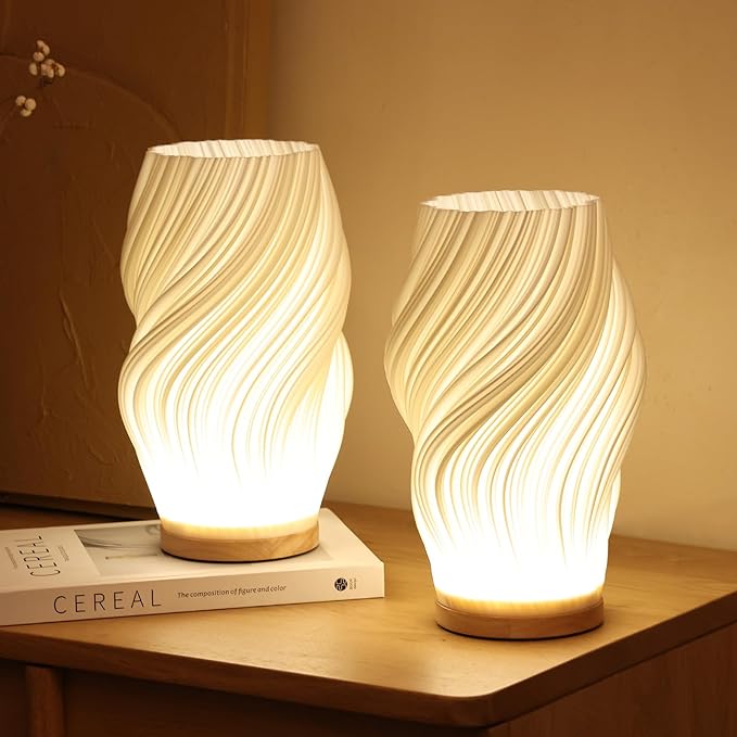 Designer LED Bordlampe med Justerbar Lysstyrke og Dobbelt Lysfarve