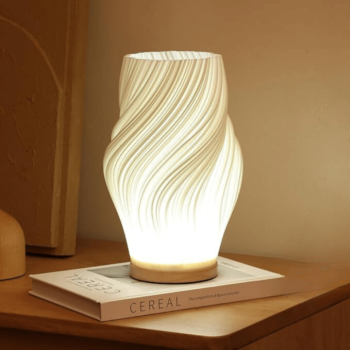 Designer LED Bordlampe med Justerbar Lysstyrke og Dobbelt Lysfarve