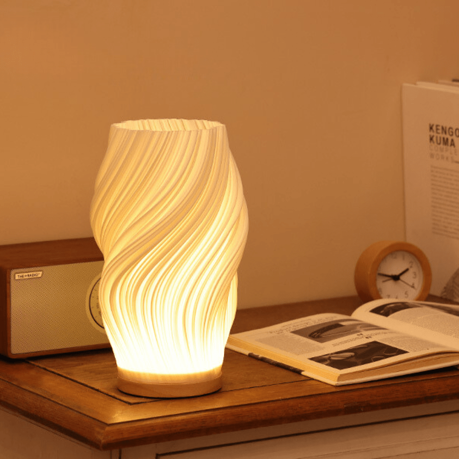 Designer LED Bordlampe med Justerbar Lysstyrke og Dobbelt Lysfarve