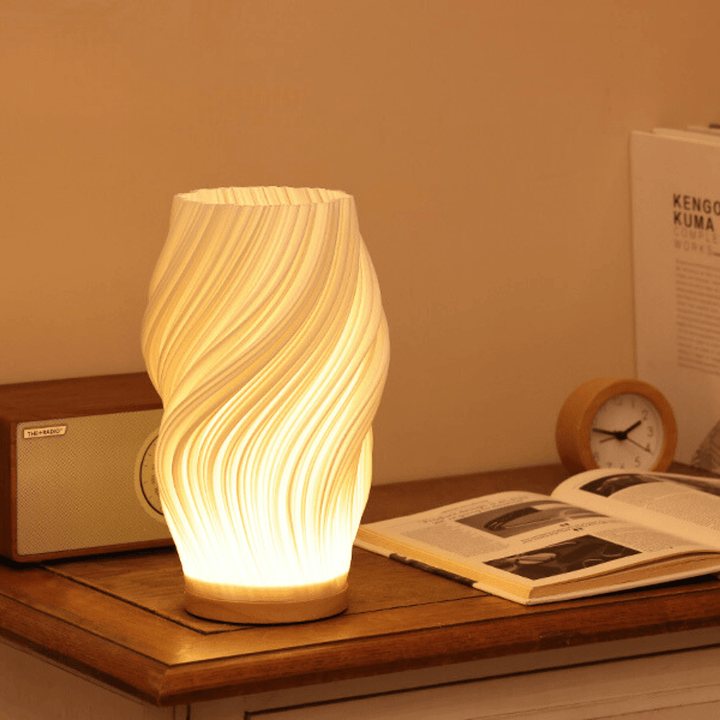 Designer LED Bordlampe med Justerbar Lysstyrke og Dobbelt Lysfarve