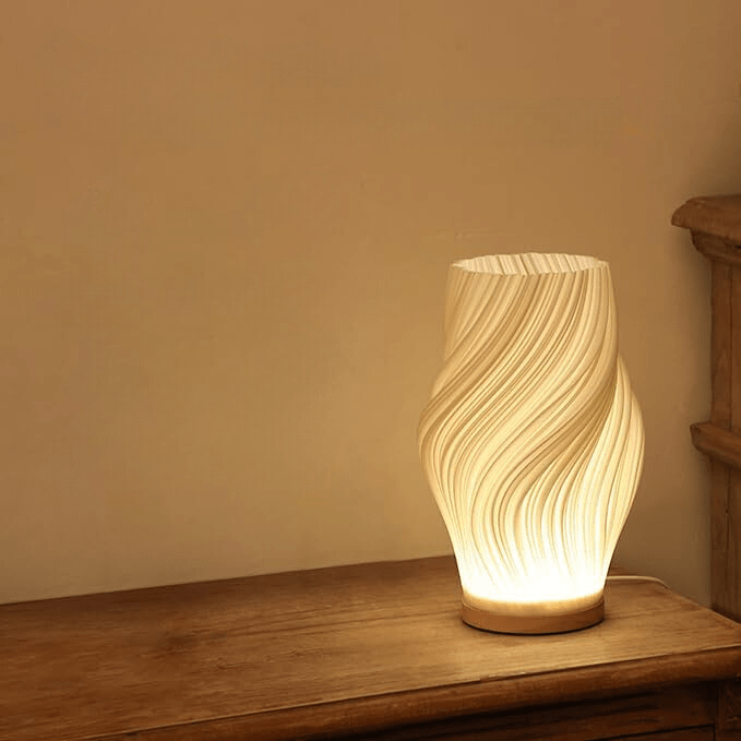 Designer LED Bordlampe med Justerbar Lysstyrke og Dobbelt Lysfarve