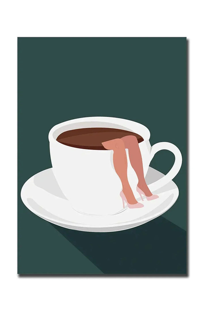 Kaffe Lærred Væg Kunst i Høj Kvalitet