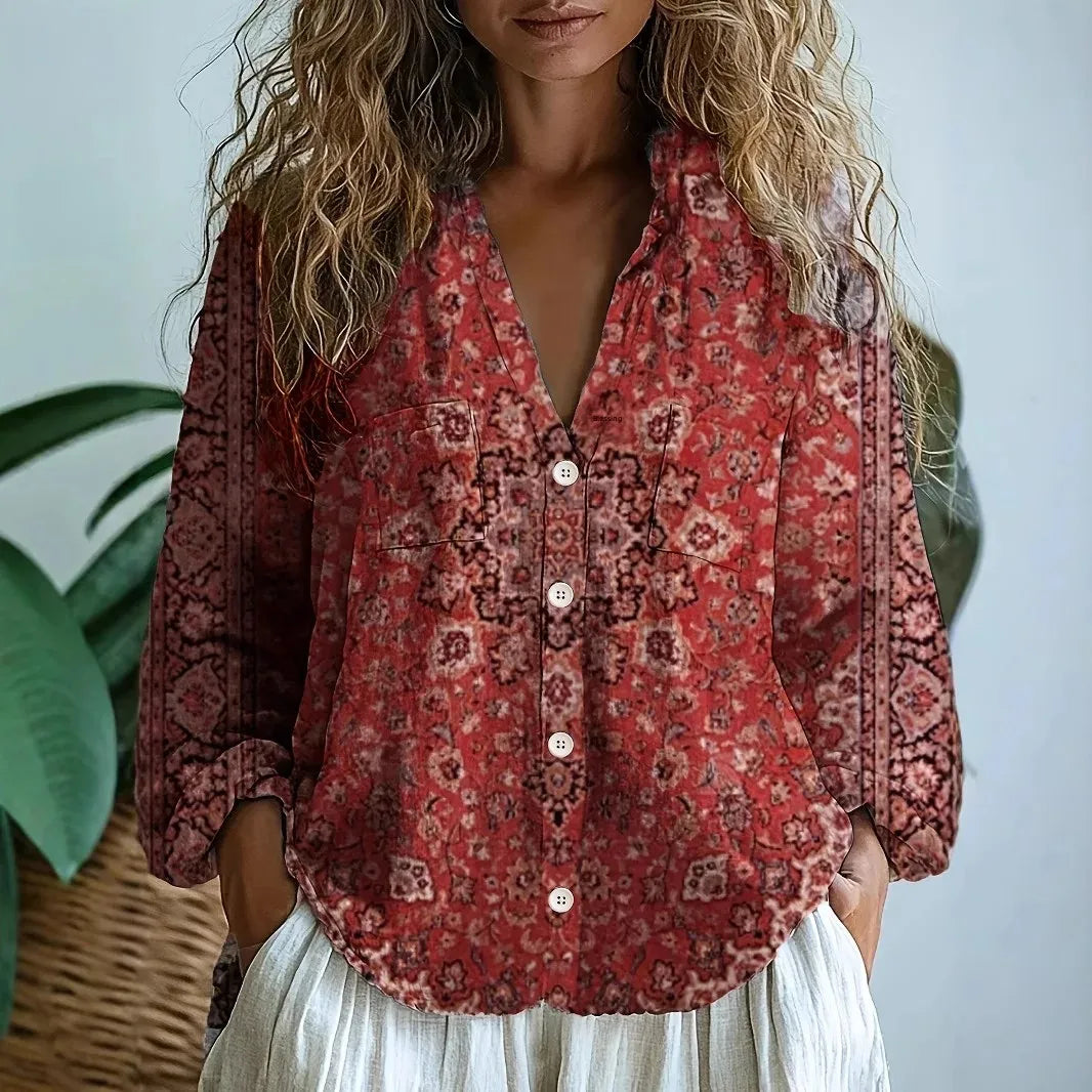 Martha™ | Casual Bluse med Naturprint