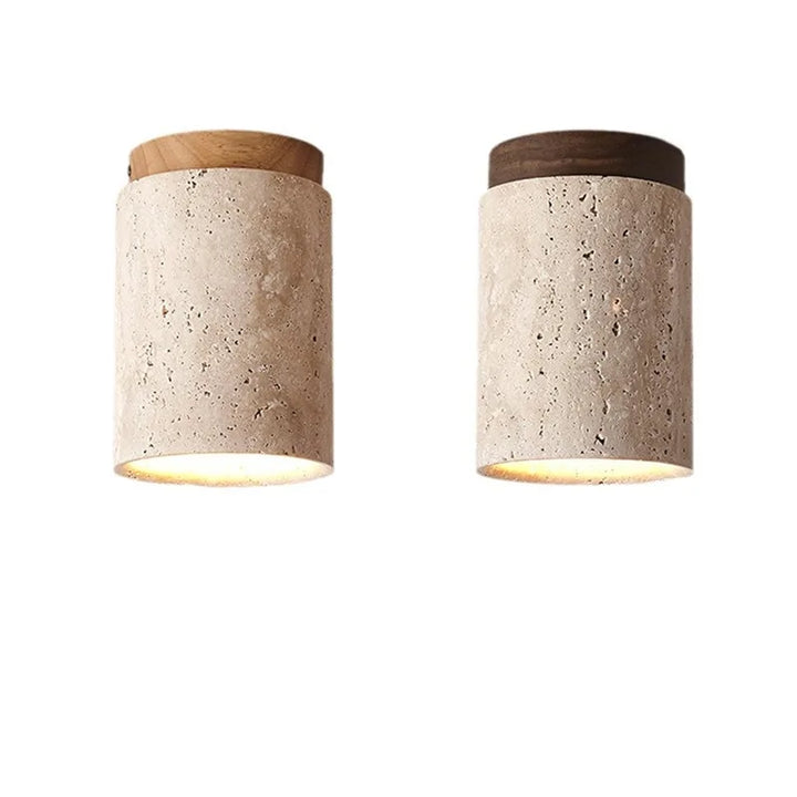 Naturlig Travertin Indbygningskrone med 24W LED-belysning
