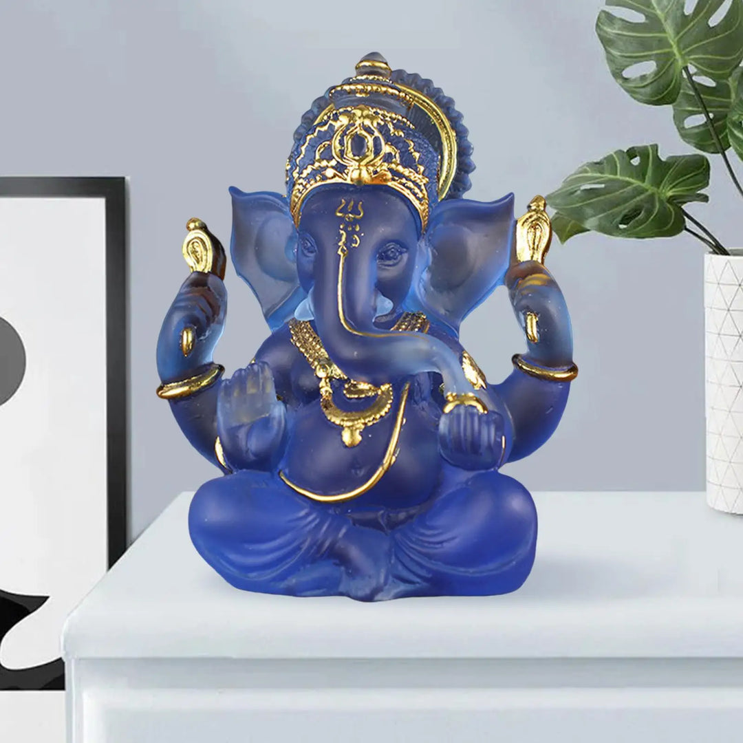 Semi-Gennemsigtig Ganesh Skulptur i Harpiks