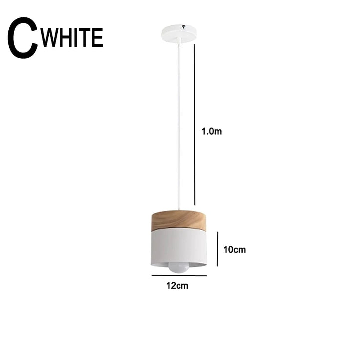 Moderne LED Pendellampe i Metal og Træ