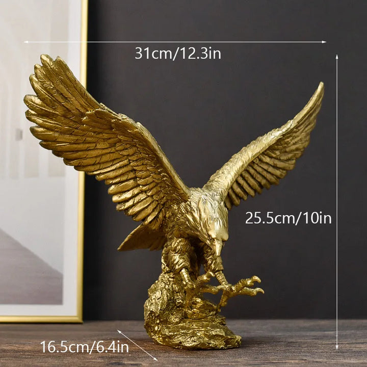 Gylden Harpiks Ørn Statue til Feng Shui Dekor