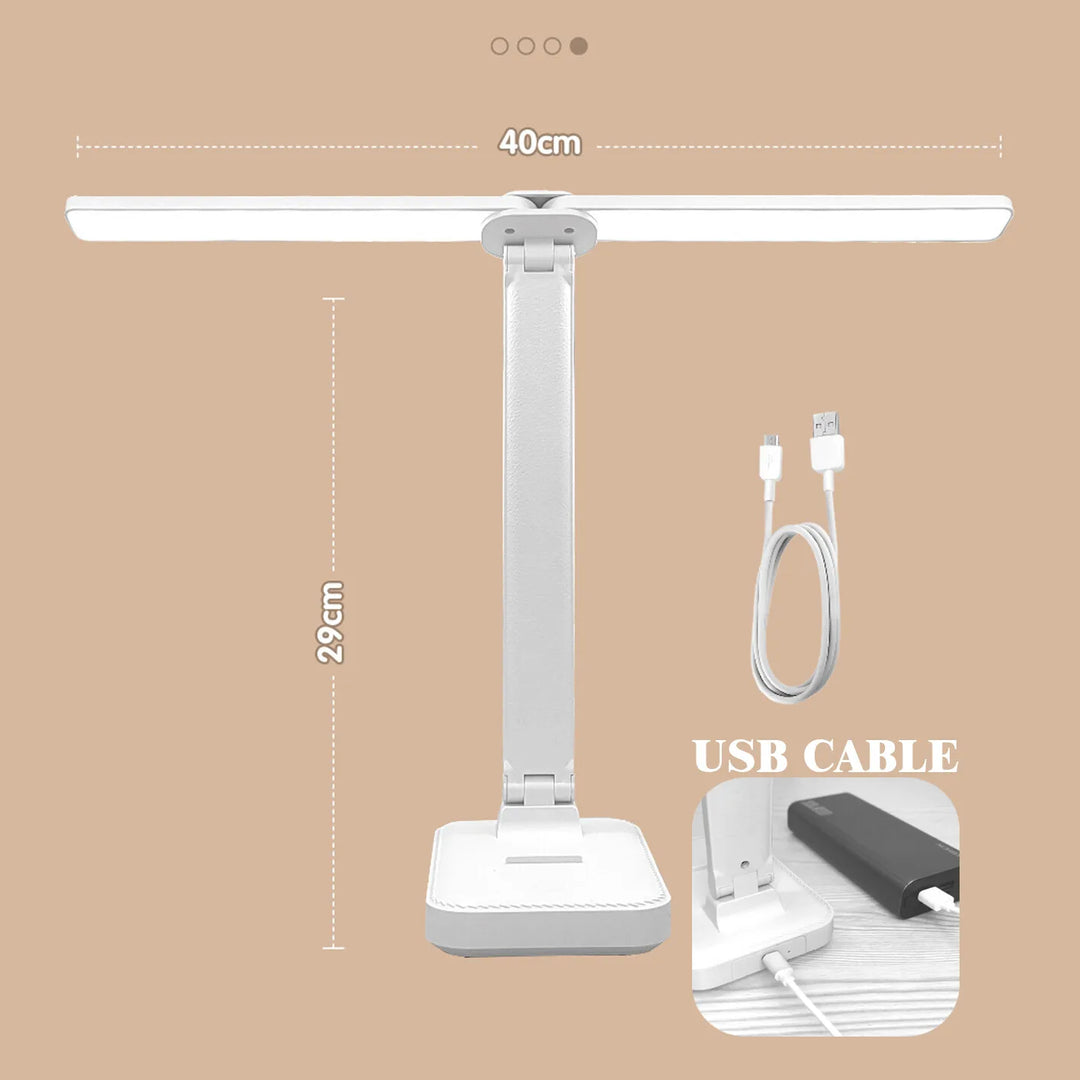 Dæmpbar Touch-Control LED Læselampe - USB Genopladelig og Bærbar