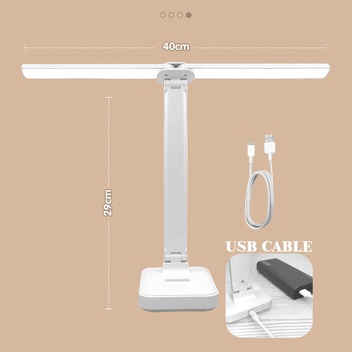 Dæmpbar Touch-Control LED Læselampe - USB Genopladelig og Bærbar