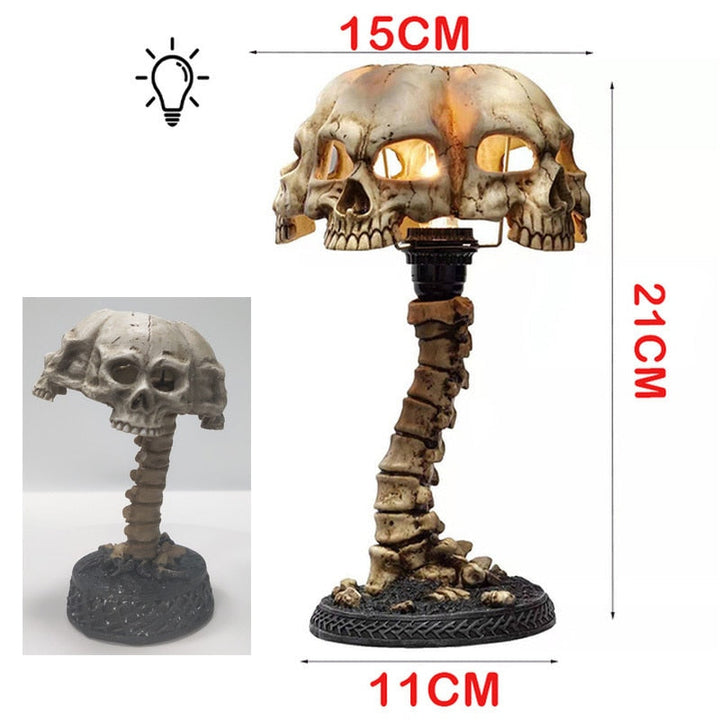 Skeletkranium Bordlampe med Skyggeprojektion
