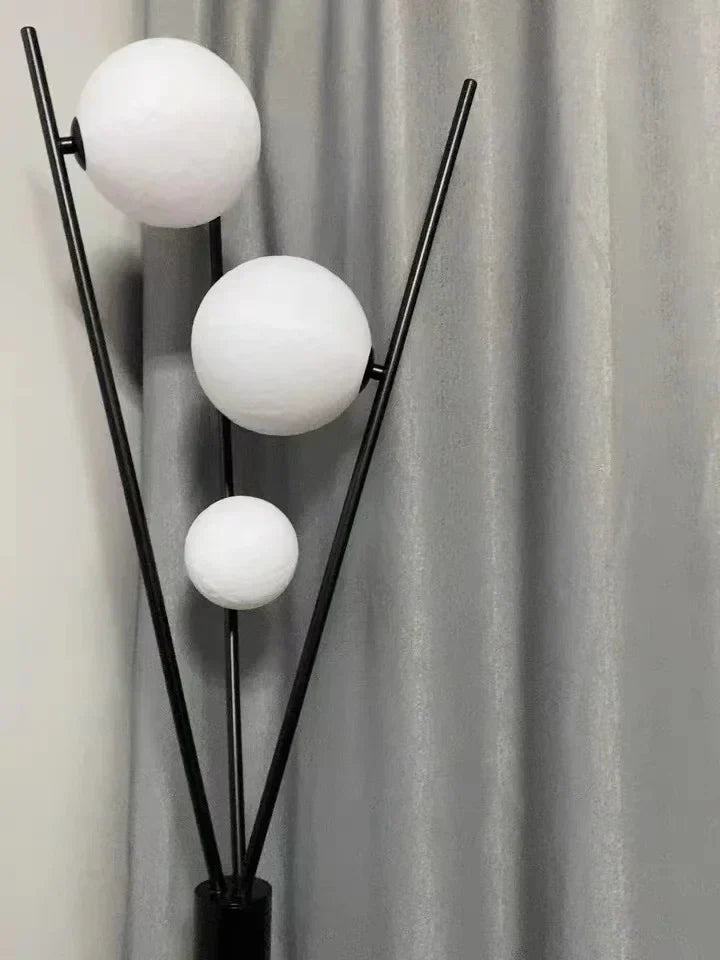 3D Måne Stående Lampe med Tripod og Varm LED Lys