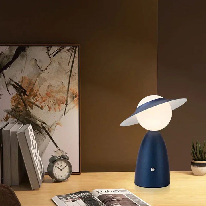 Trådløs Hat-formet Bordlampe med Touch Control