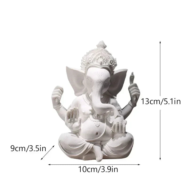 Harz Statuer af Ganesha, Buddha, Shiva, Sai Baba og Hanuman