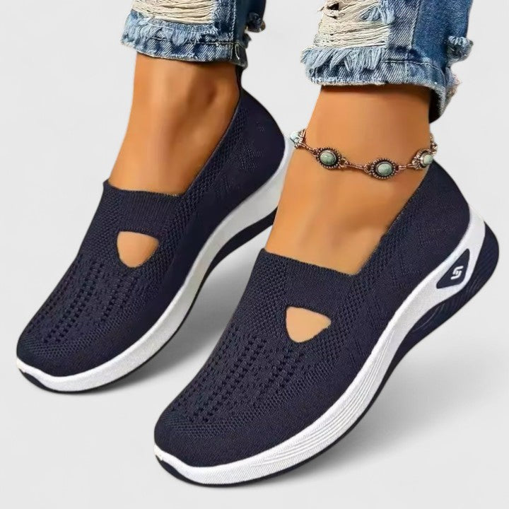 Regine | Dame Slip-On Åndbare Mesh-Gå-Sneakers