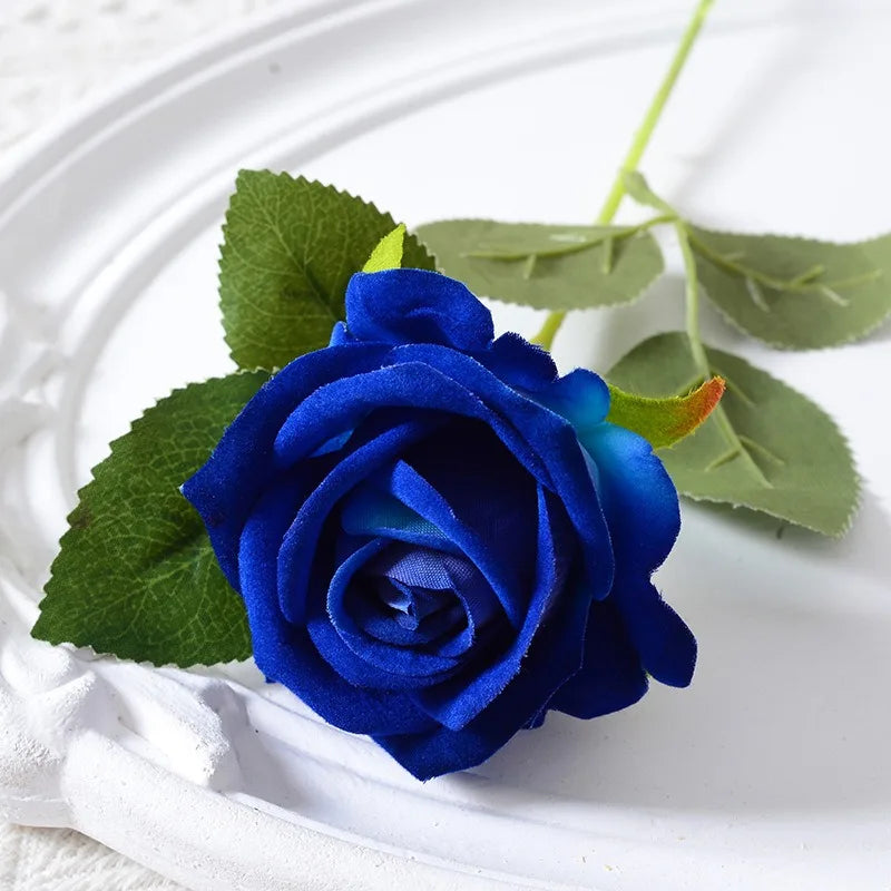 Realistisk Kunstig Rose Bouquet i Velvet - 20 Livagtige Blomster