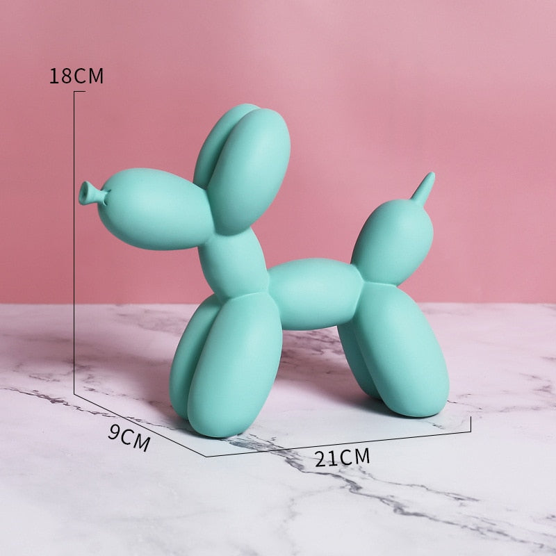 Harlekin Ballonhund Skulptur i Håndlavet Harpiks