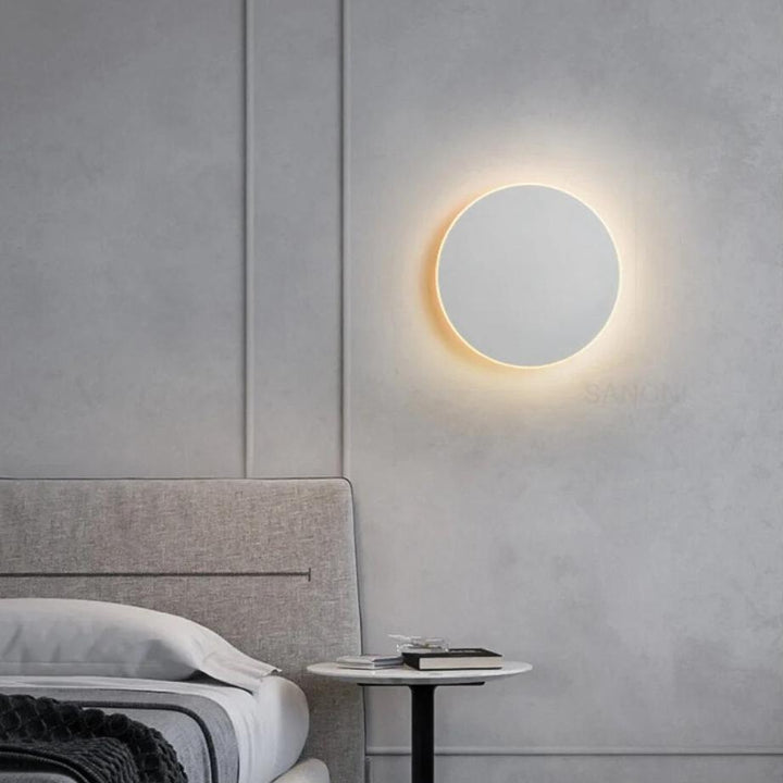 Rund LED Væglampe i Aluminium - Moderne Design 30 cm