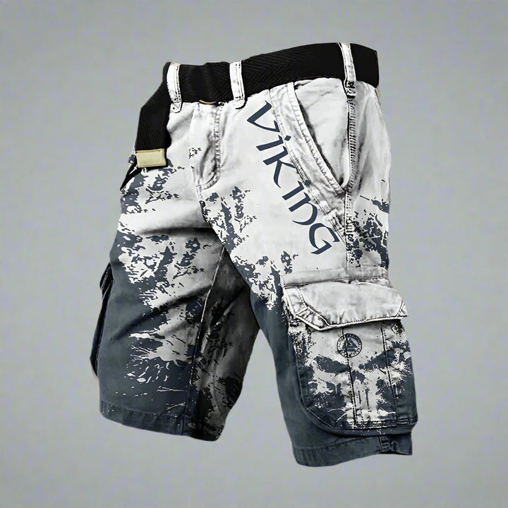 Cargo Shorts med Viking Print