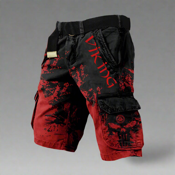 Cargo Shorts med Viking Print