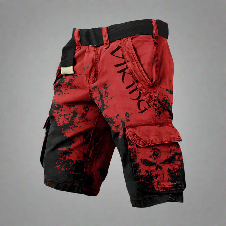 Cargo Shorts med Viking Print
