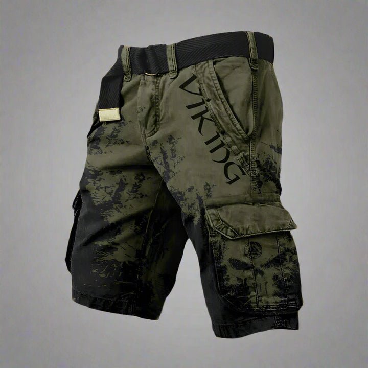 Cargo Shorts med Viking Print