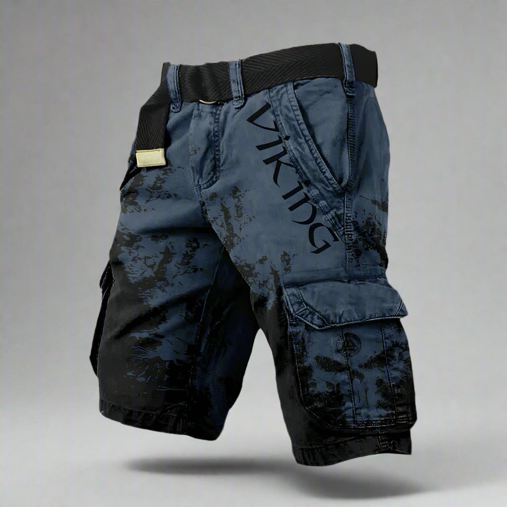 Cargo Shorts med Viking Print