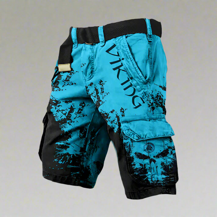 Cargo Shorts med Viking Print