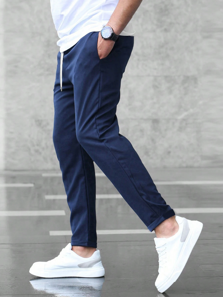 Slim Fit Hose med Tunnelzug og Komfortbund
