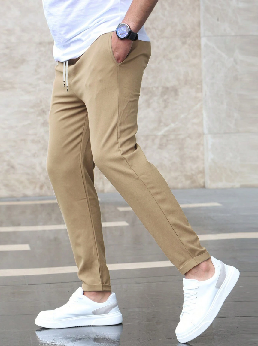 Slim Fit Hose med Tunnelzug og Komfortbund