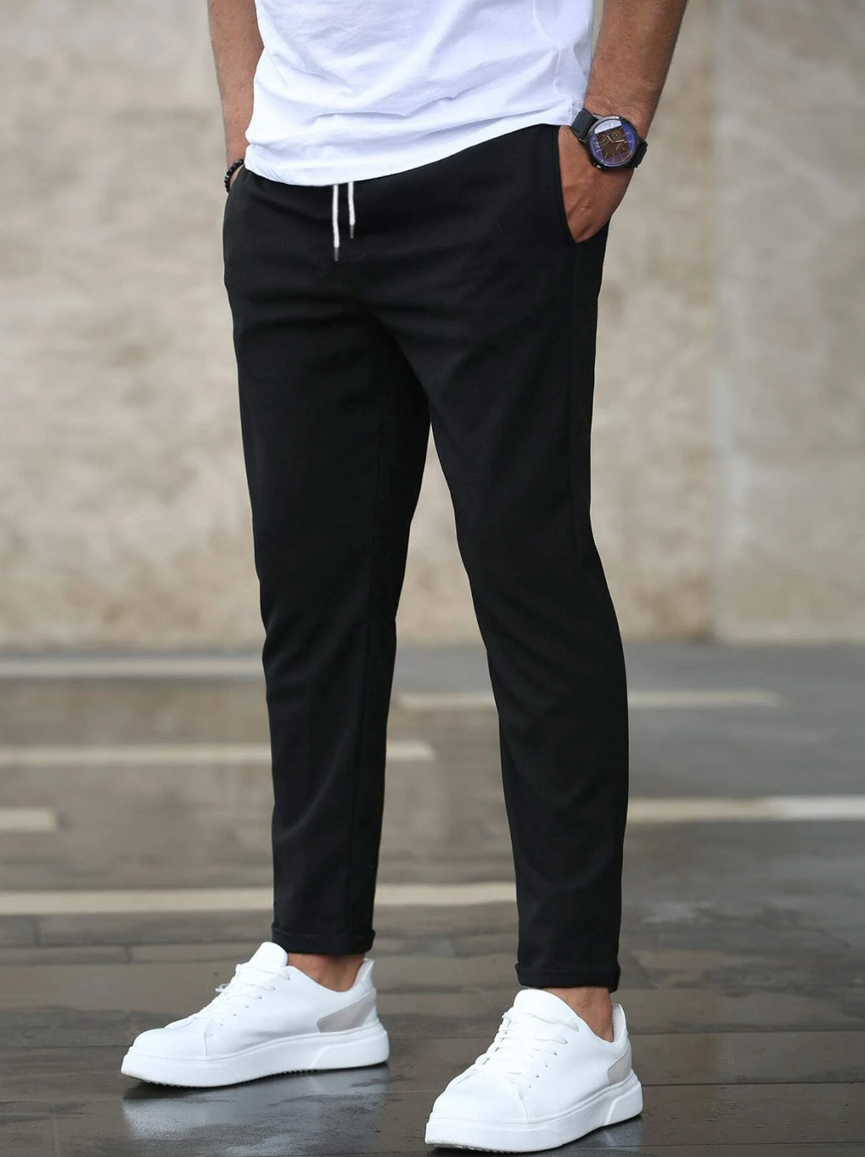 Slim Fit Hose med Tunnelzug og Komfortbund