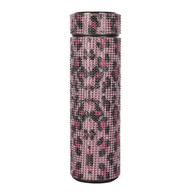 Rhinestone Termokande 500ml med LED Temperaturindikator