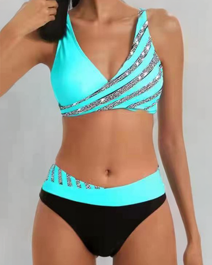 Solange | Kvinders Trykt Flatterende Bikini Sæt til Strand