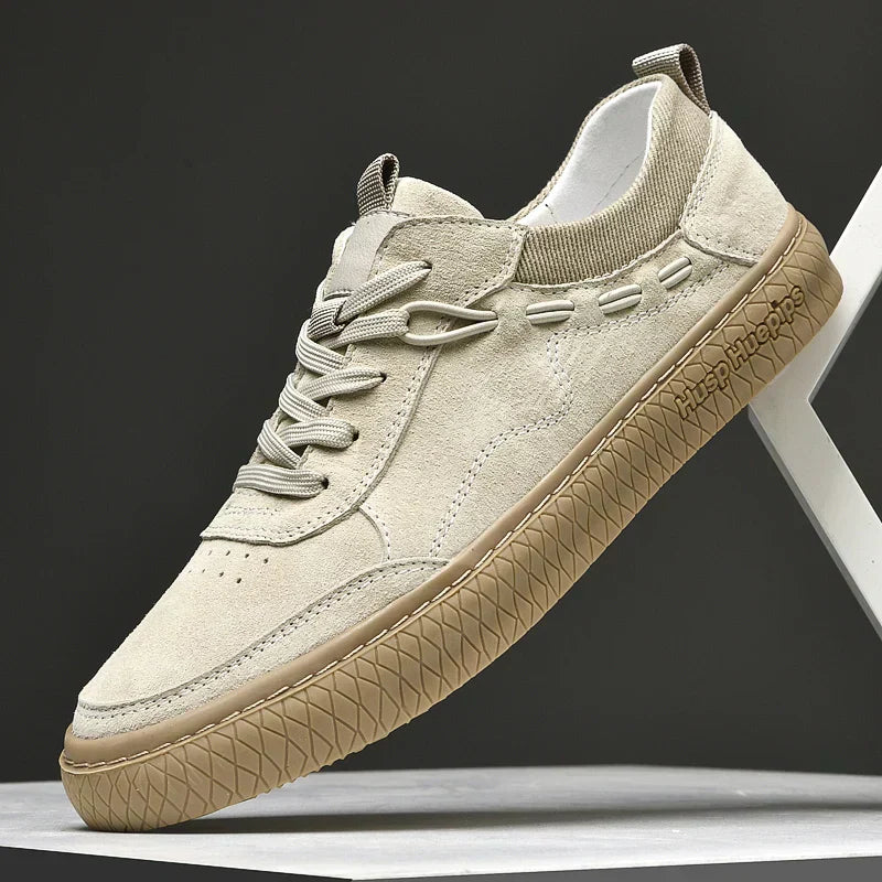 Casual herresneakers i ruskind-look