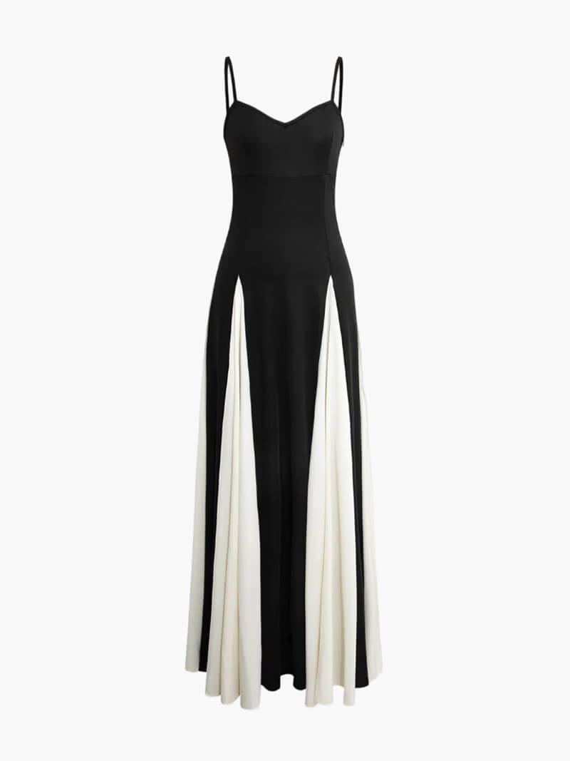 Paloma™ | Chic Sort-Hvid Maxi Kjole