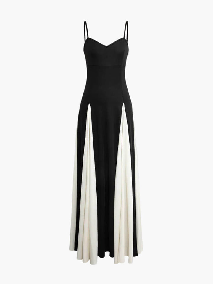 Paloma™ | Elegant Sort-hvid Maxi Kjole