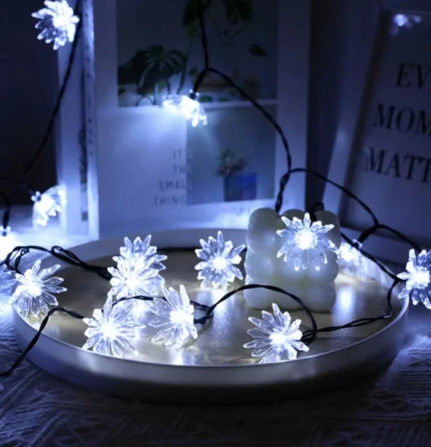 Ferskenblomst Lysgirlander med Varme Hvide LED'er