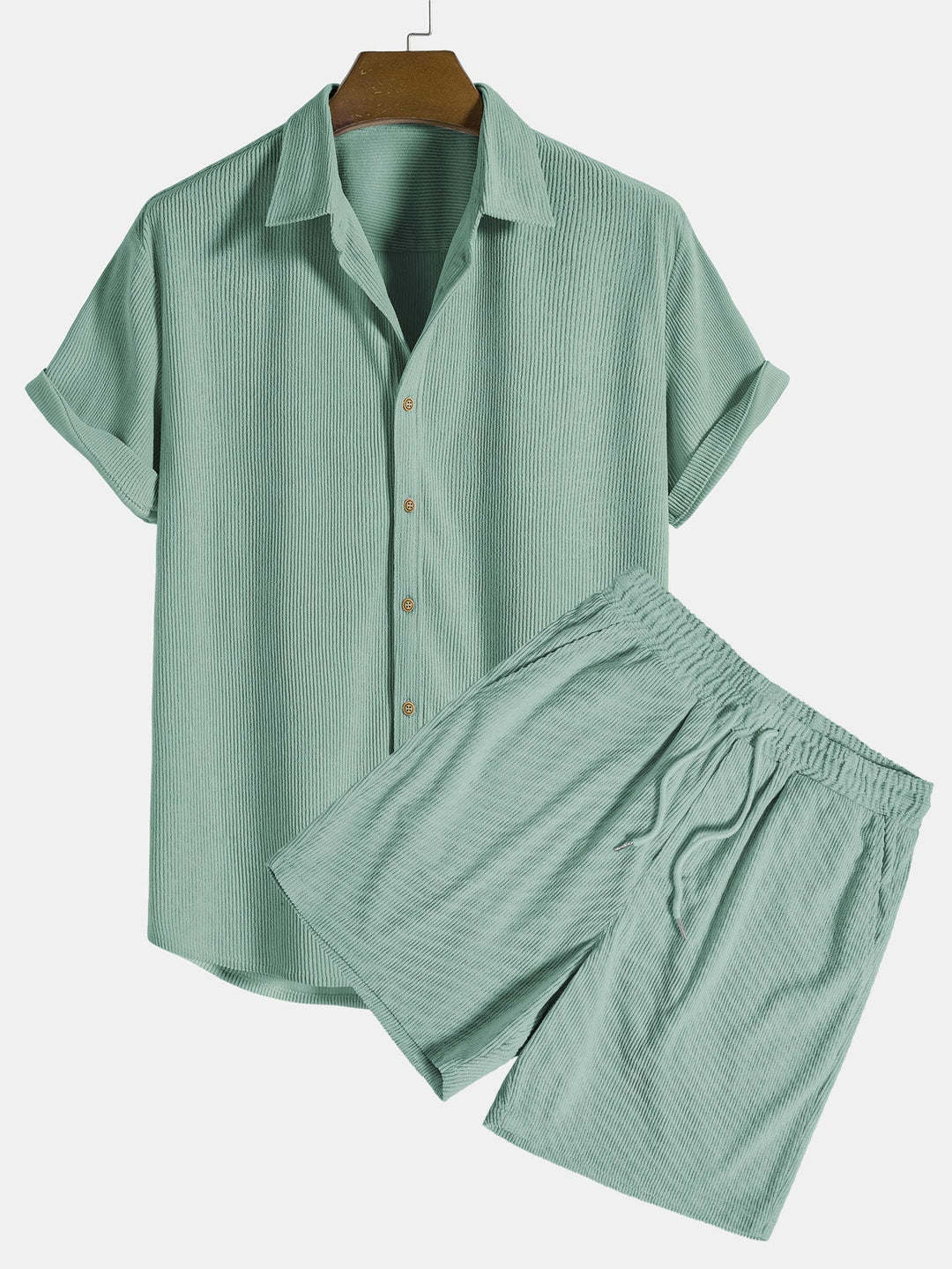 Sommer Sæt til Mænd med Kortærmet Skjorte og Shorts