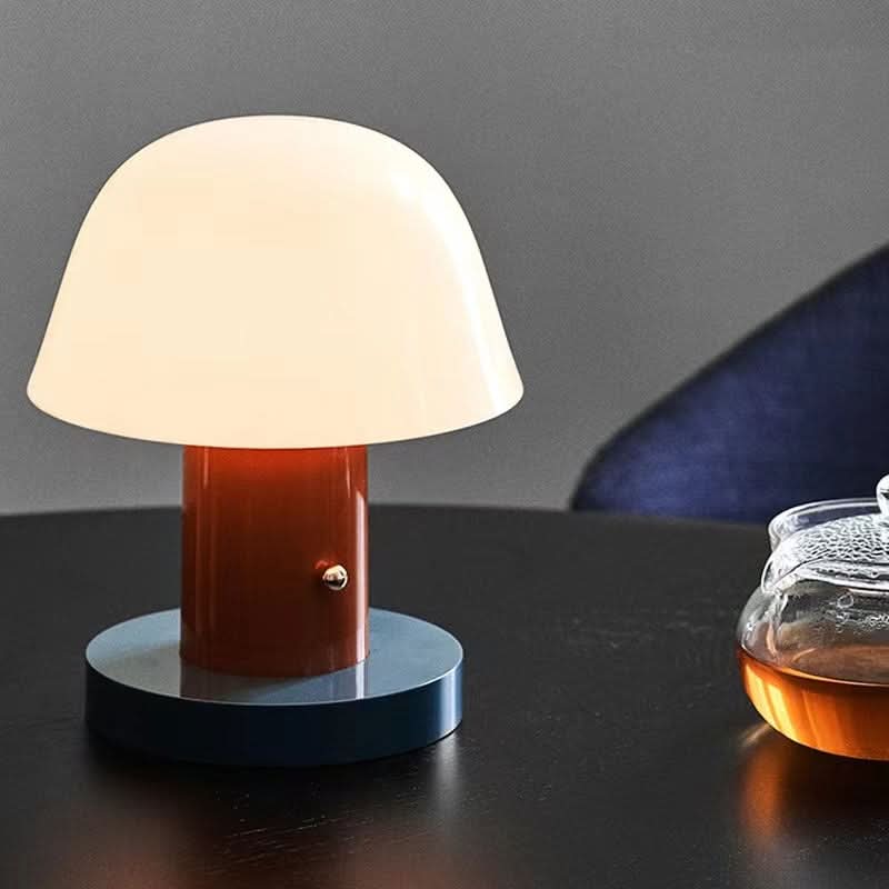 Svampeformet Bordlampe med LED Lys – Trådløs og Genopladelig