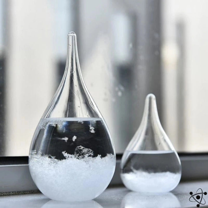 Postmodern Storm Glass Vejrpredictor med Træbund