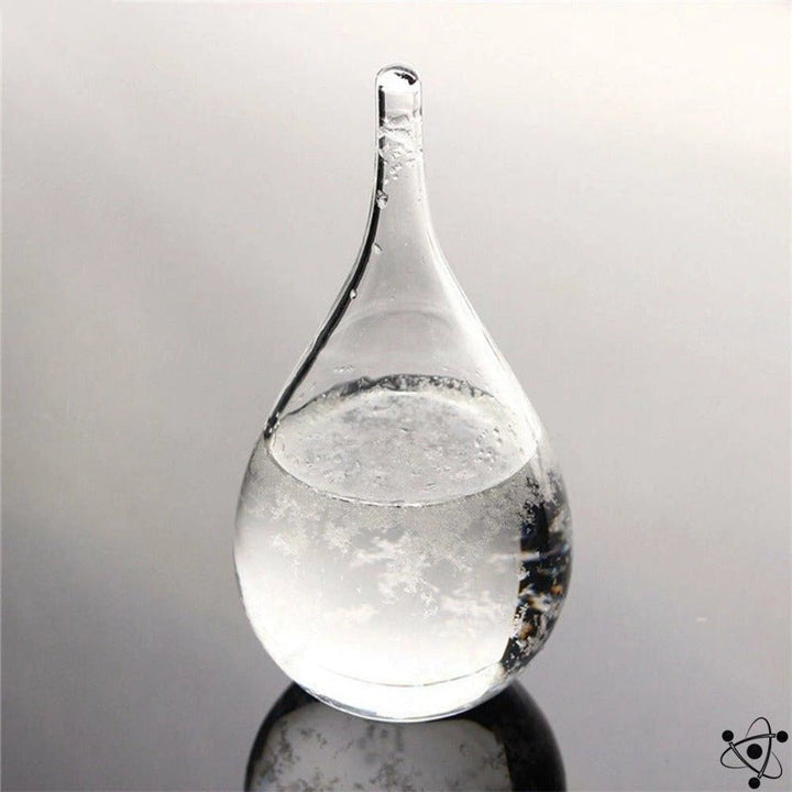 Postmodern Storm Glass Vejrpredictor med Træbund