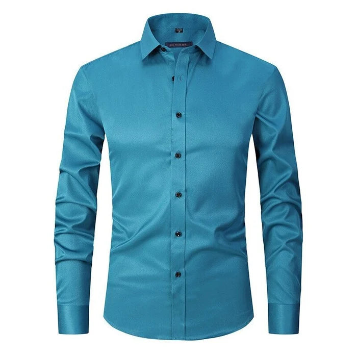 Slim Fit Stretchskjorte til Mænd Krølfri